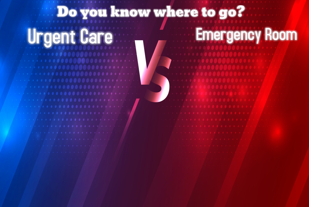 Comparison between an Emergency room and urgent care